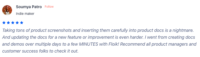 Floik 3 Soumya Patro Floik Testimonial